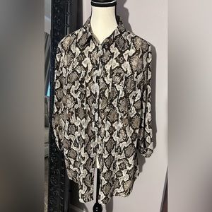 Women’s XL Michael Kors Snakeskin Blouse